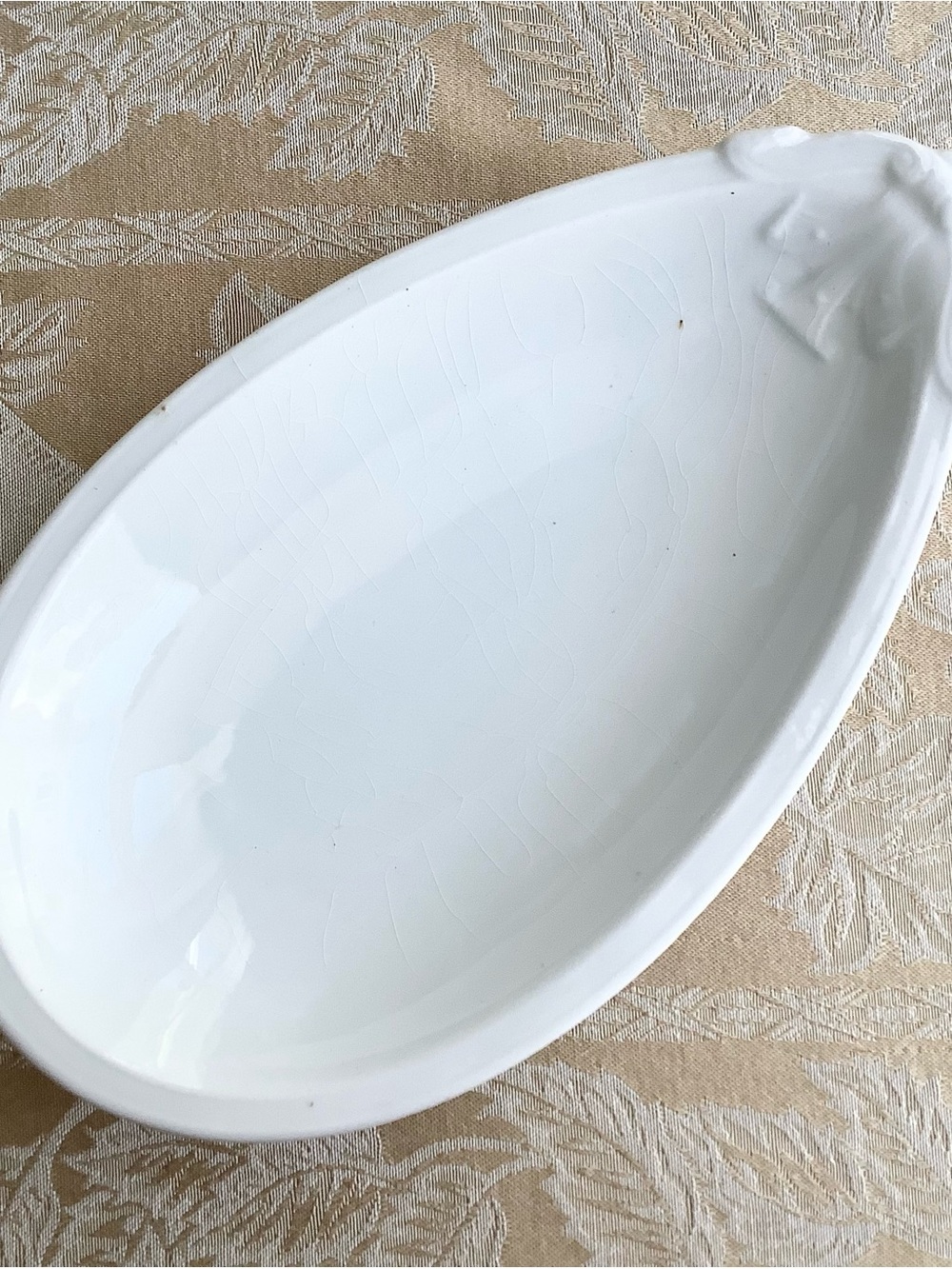 Eggplant Serving Dish Mellor, Taylor & Co. England Warranted Stone China Oval